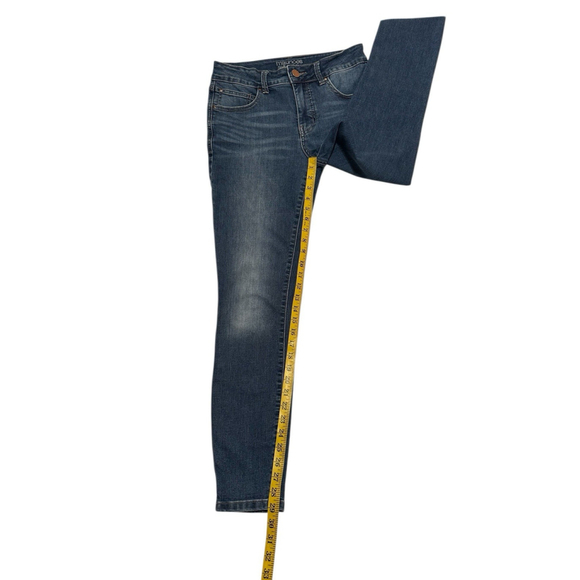 Maurices Everflex High Rise Jeans Womens 6 Regular BLUE Distressed Cowgirl Farm - Picture 8 of 16